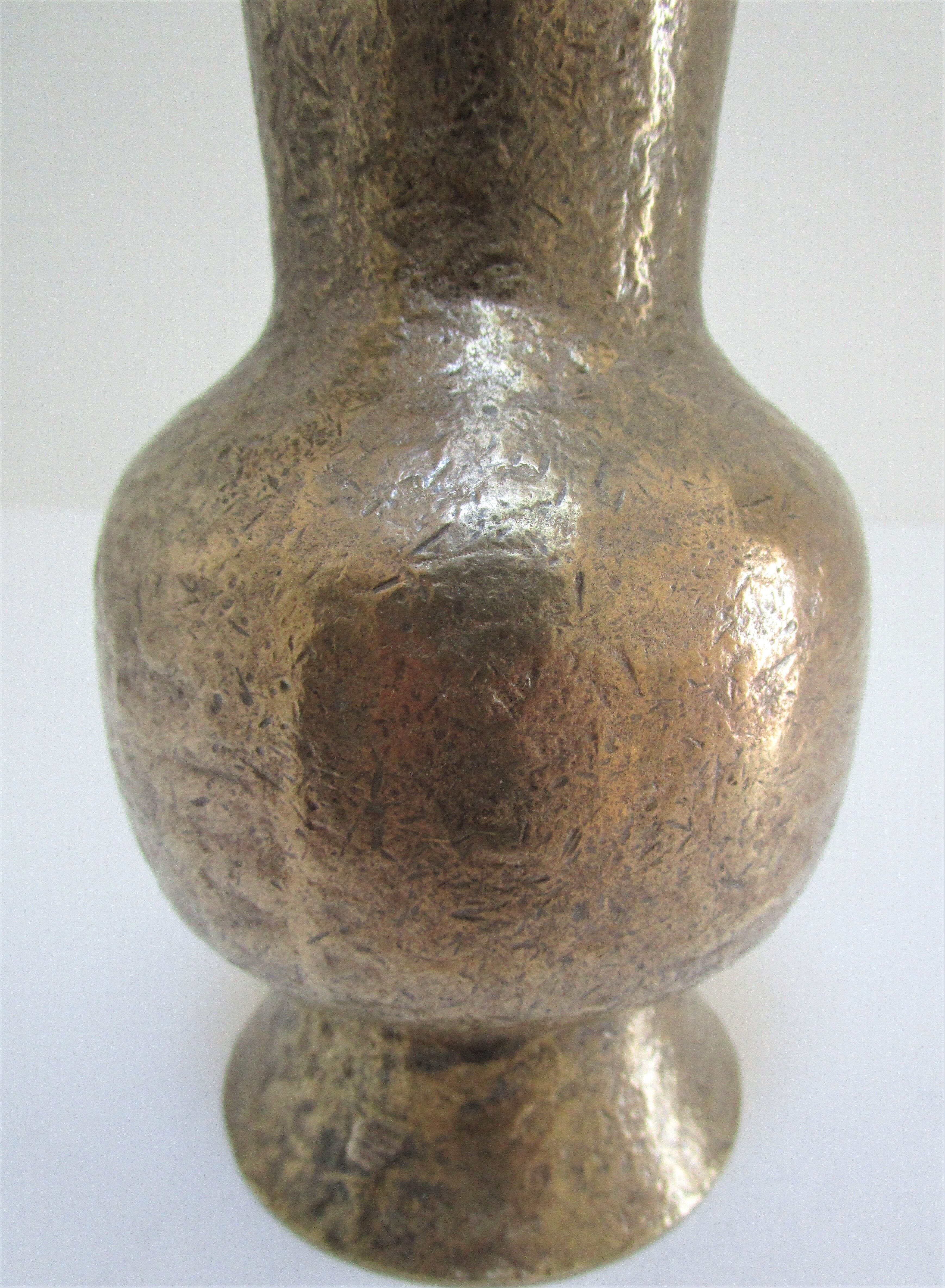 Solid bronze vase brutalist 70s