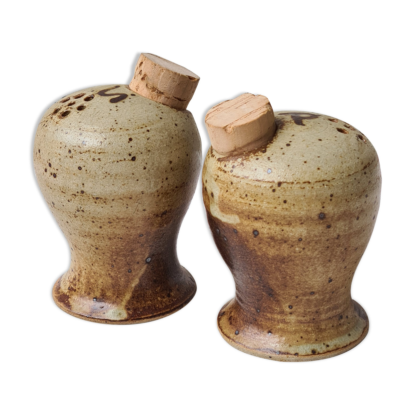Sandstone salt and pepper shaker