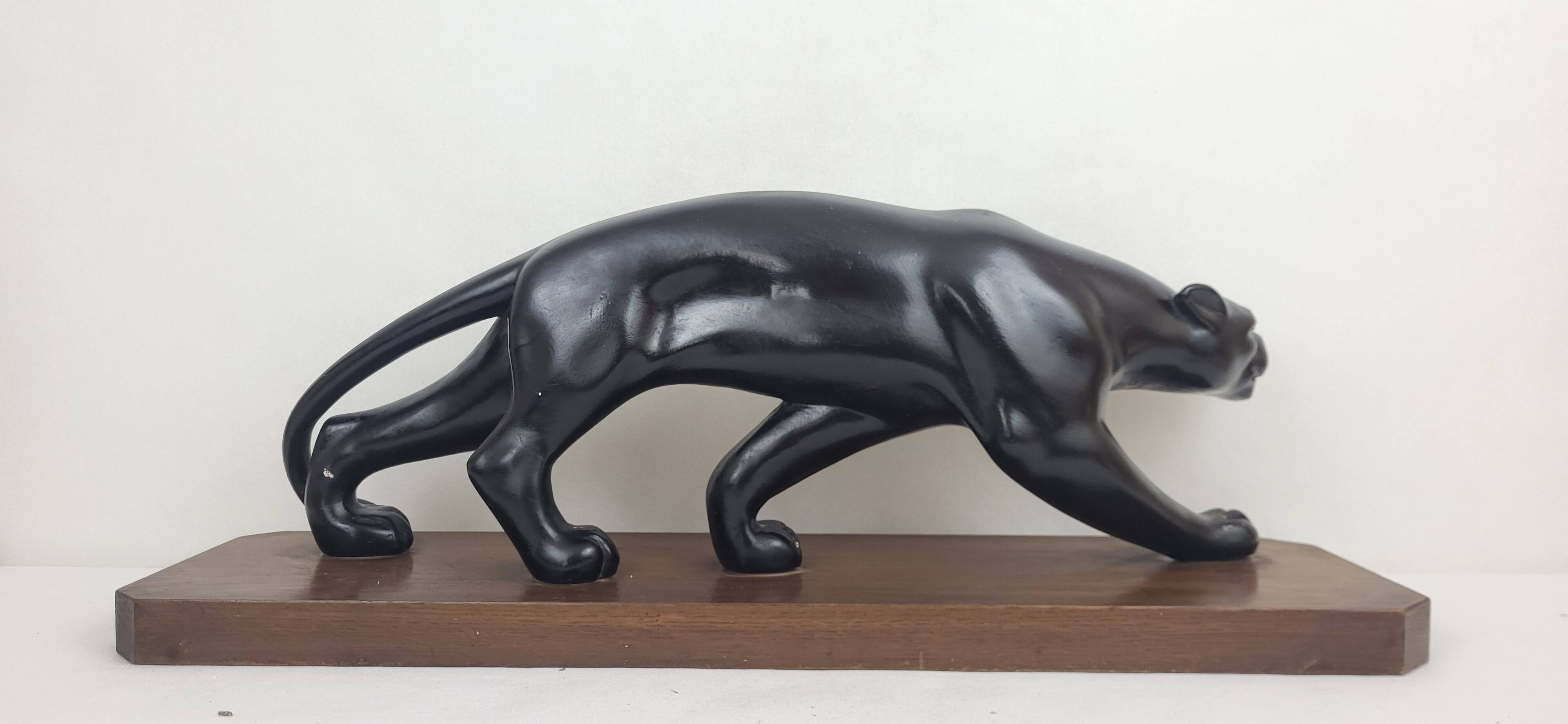 Sculpture Panther after S. Melani, 1930s
