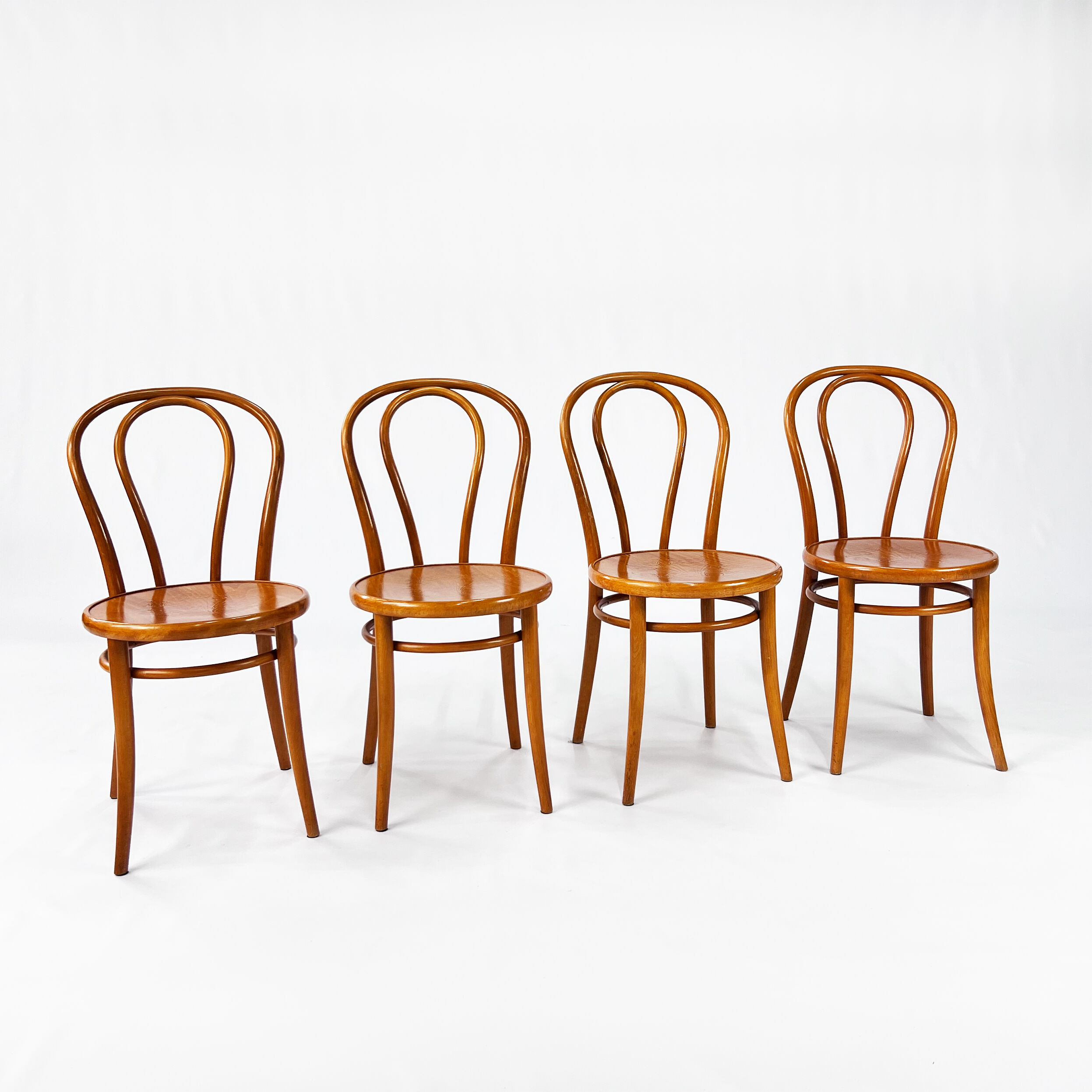 Vintage birch bentwood dining chairs 1960s