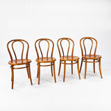 Vintage birch bentwood dining chairs 1960s