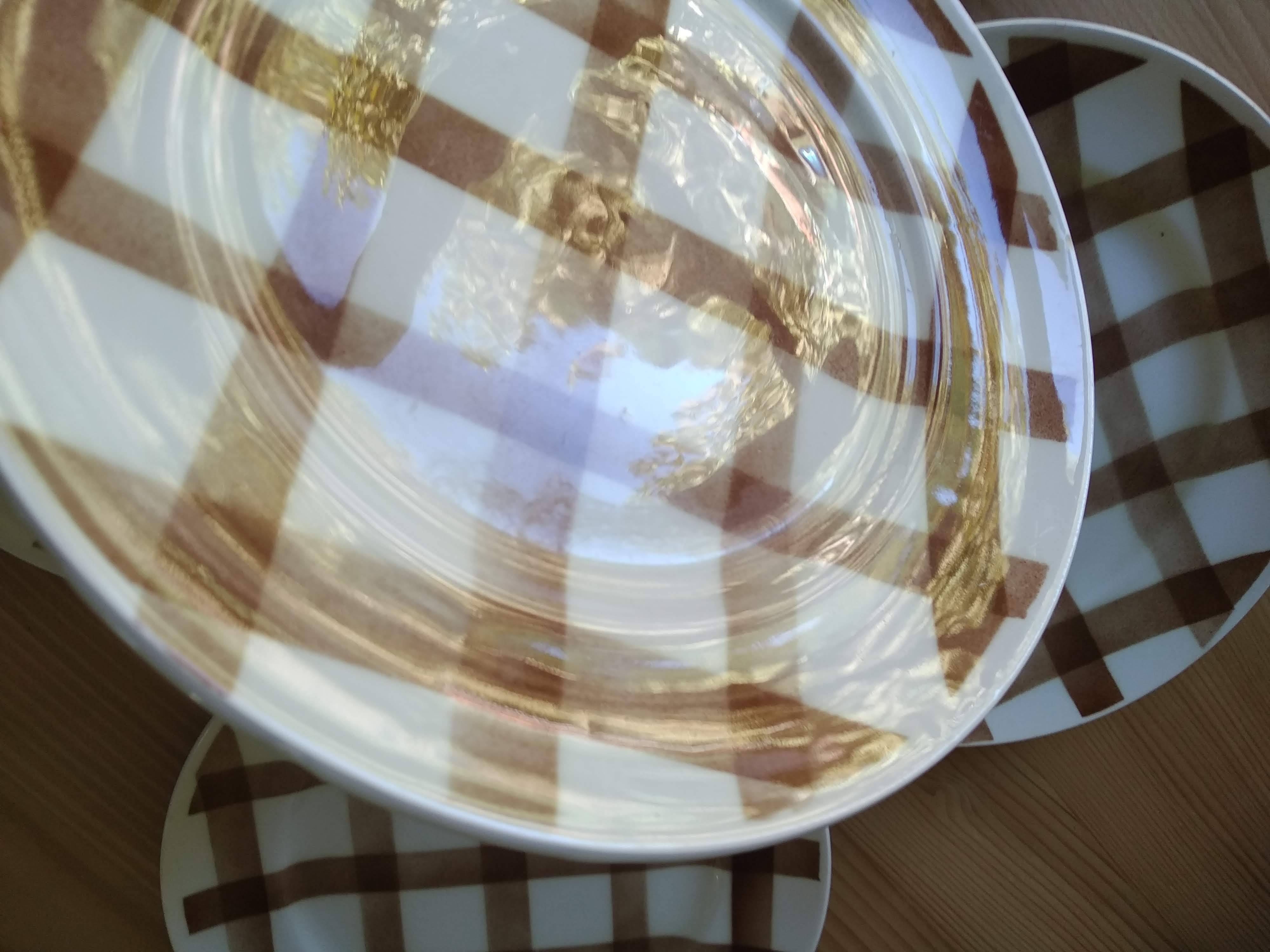 6 vintage Scottish Moulin des Loups dessert plates