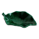 Green glazed ceramic leaf-shaped pocket emptier