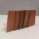 5 vintage bookends from the 1960s, teak with metal feet by Kai Kristiansen