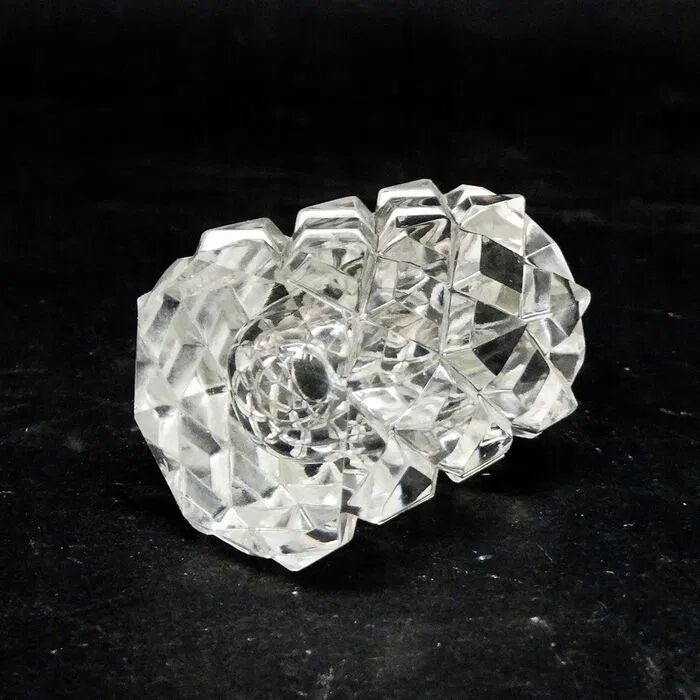 L1m crystal toothpick holder in art deco style