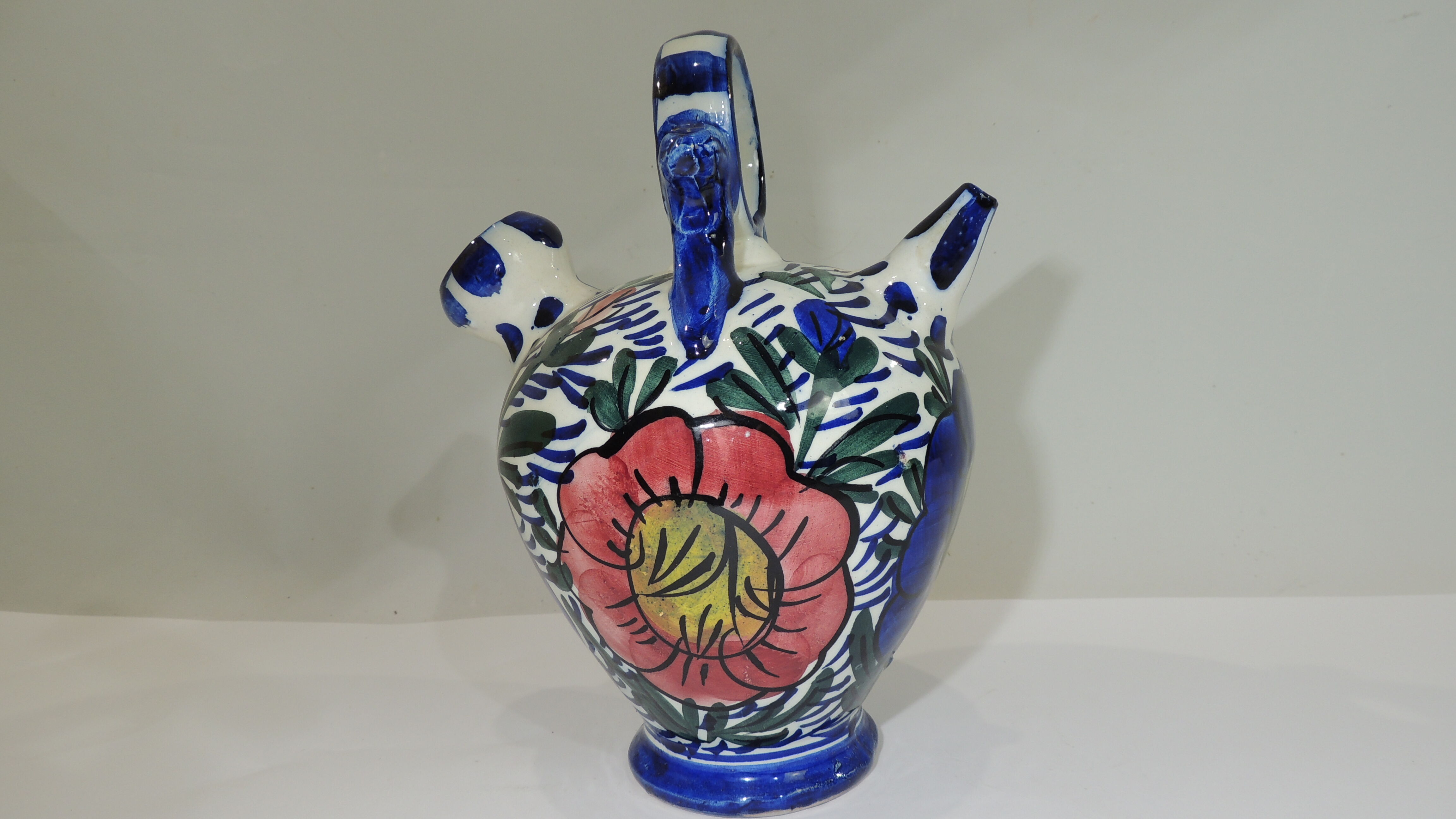 Gargoulette glazed terracotta /vintage/carafe/pitcher