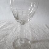 8 carved Crystal glasses