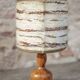 Vintage table lamp, vintage lamp, wooden base lamp with shade.