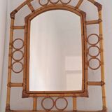 Vintage bamboo mirror