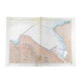 Old nautical map of Bilbao Spain