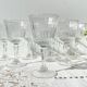 7 Vintage red wine glasses in fluted glass Made in France
