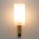 Pair of Mid-century Modern Style Italian Murano Glass and Brass Sconces