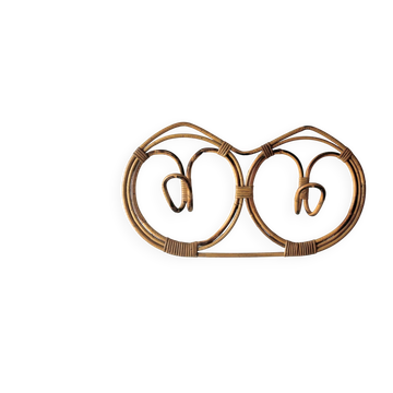 Rattan coat rack by Francisco Albini 1960