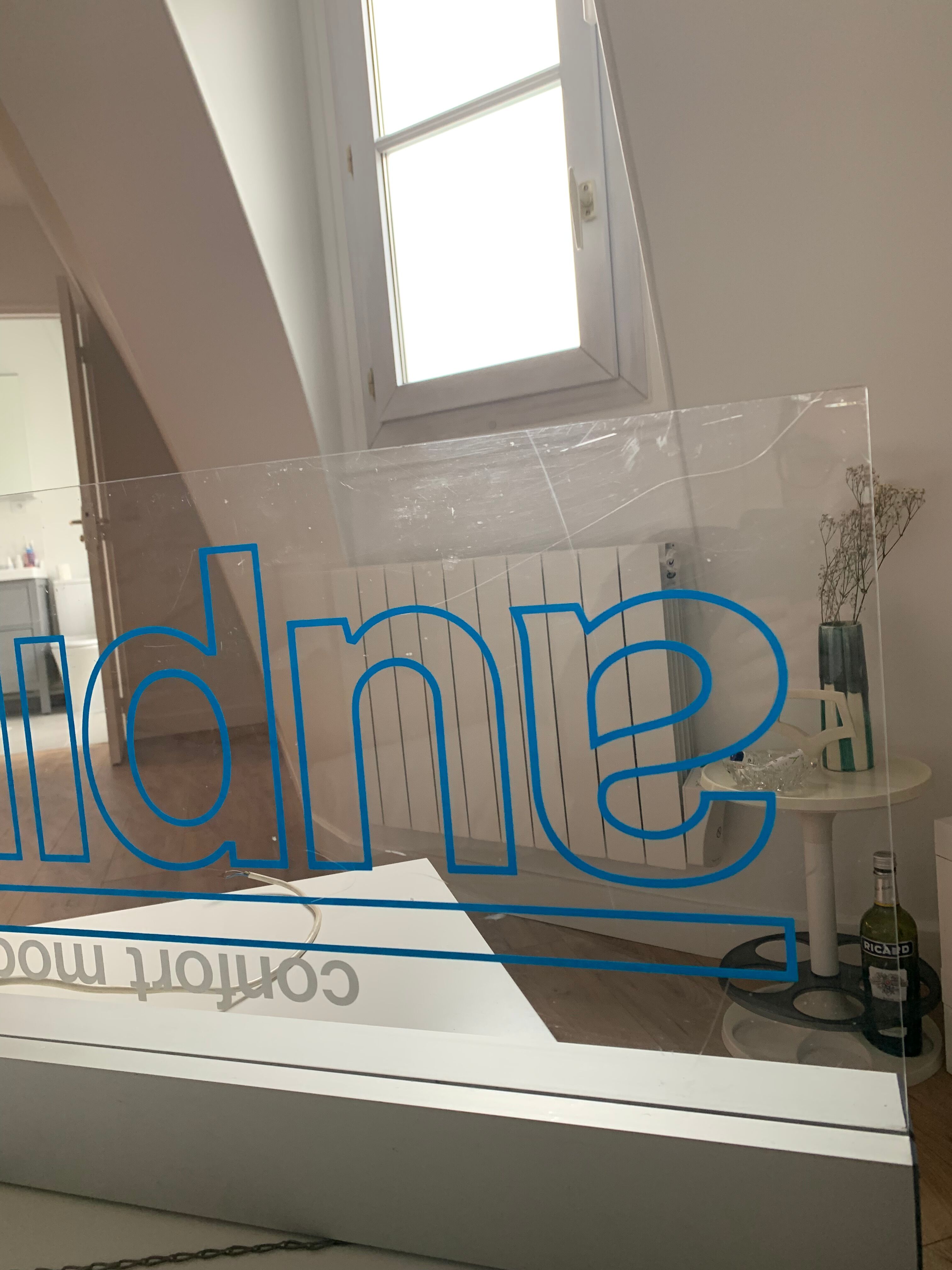 Illuminated vintage advertising sign