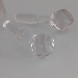 Vinegar oiler glass bottles support silver metal