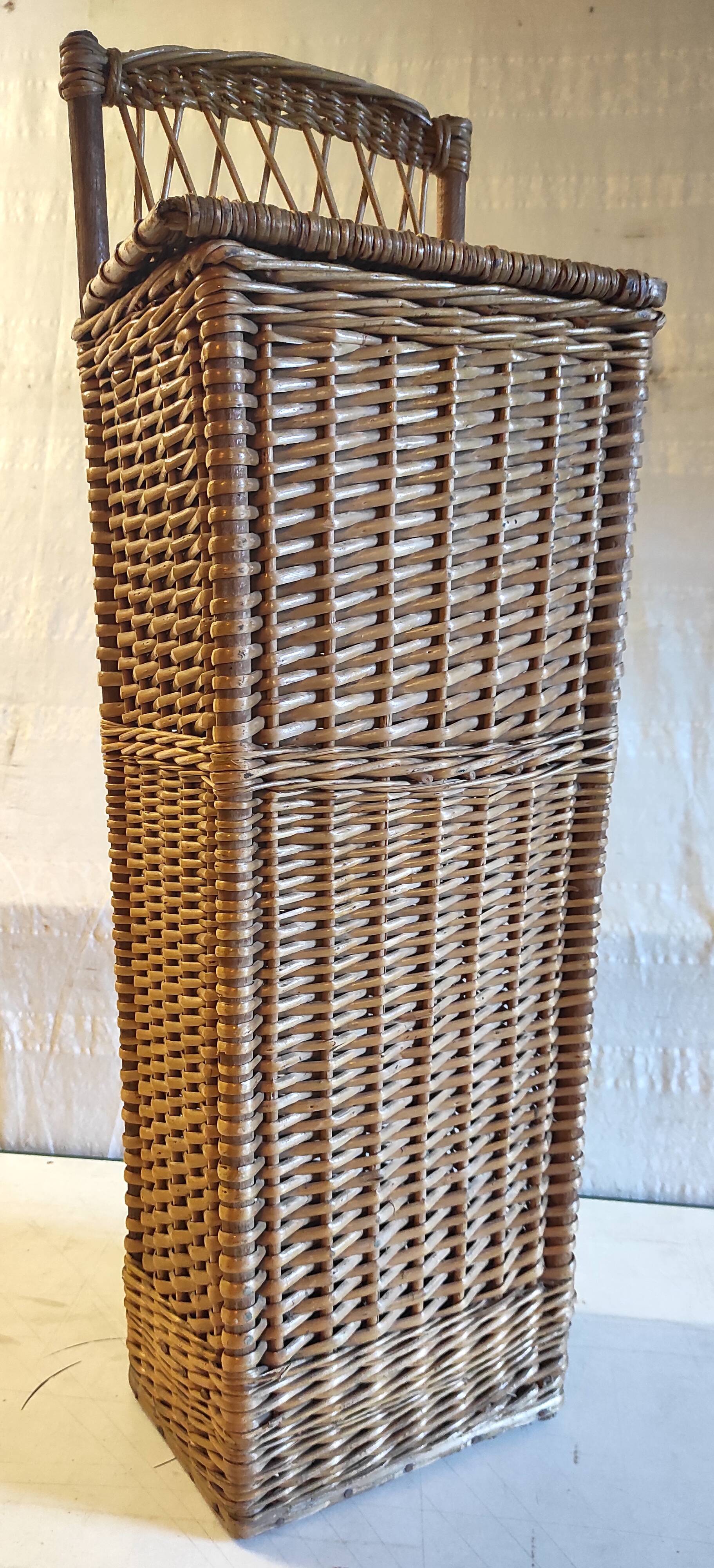 Wicker bread bin - mid-20th century