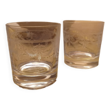 Engraved Crystal Whiskey Glasses