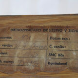 Wooden Coffee Table with Glass Top from Drevozpracujici Druzstvo, 1960s