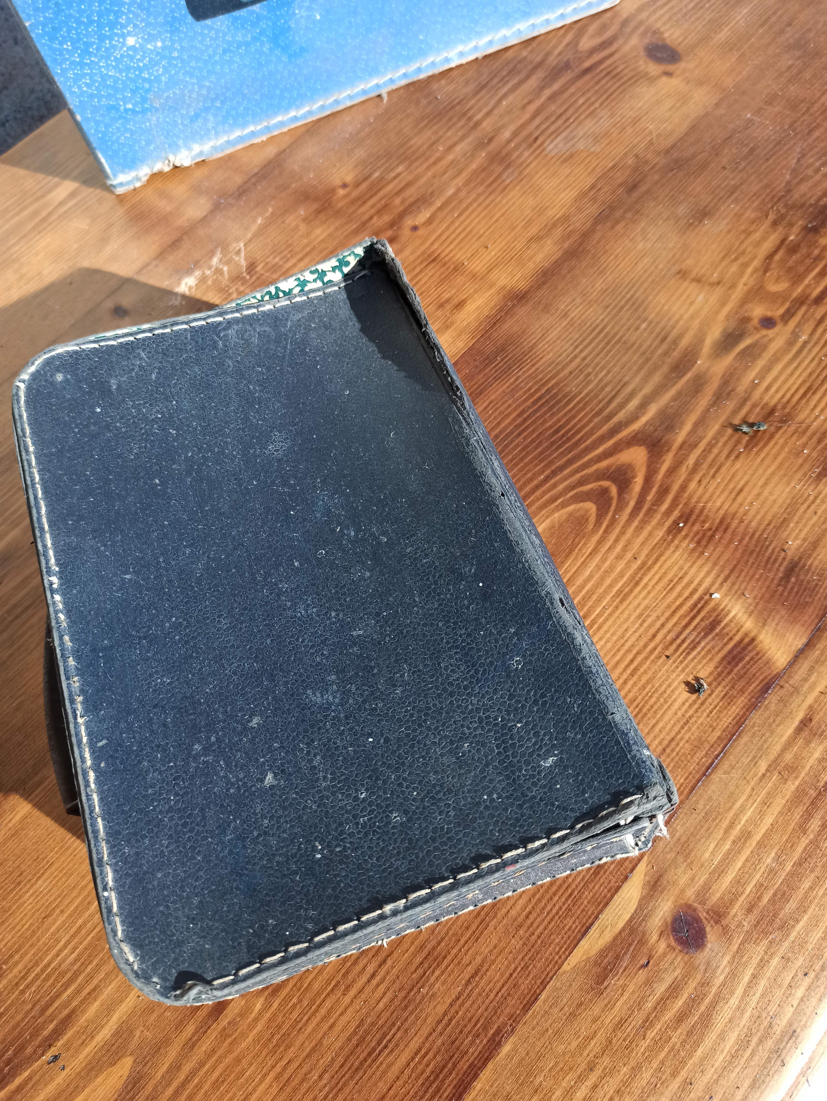 Set of 3 old cardboard suitcases