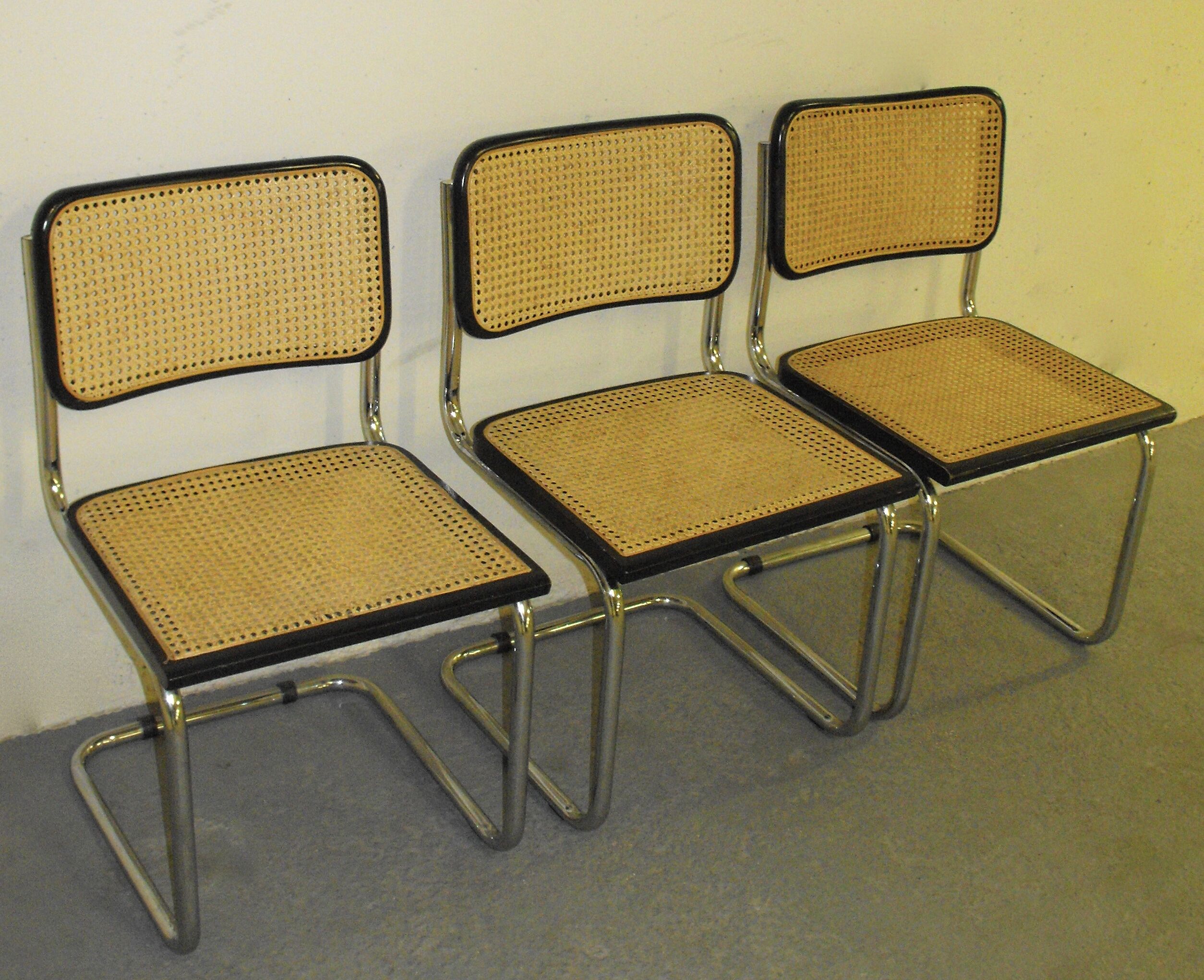 Set of 3 chairs B32 by Marcel Breuer