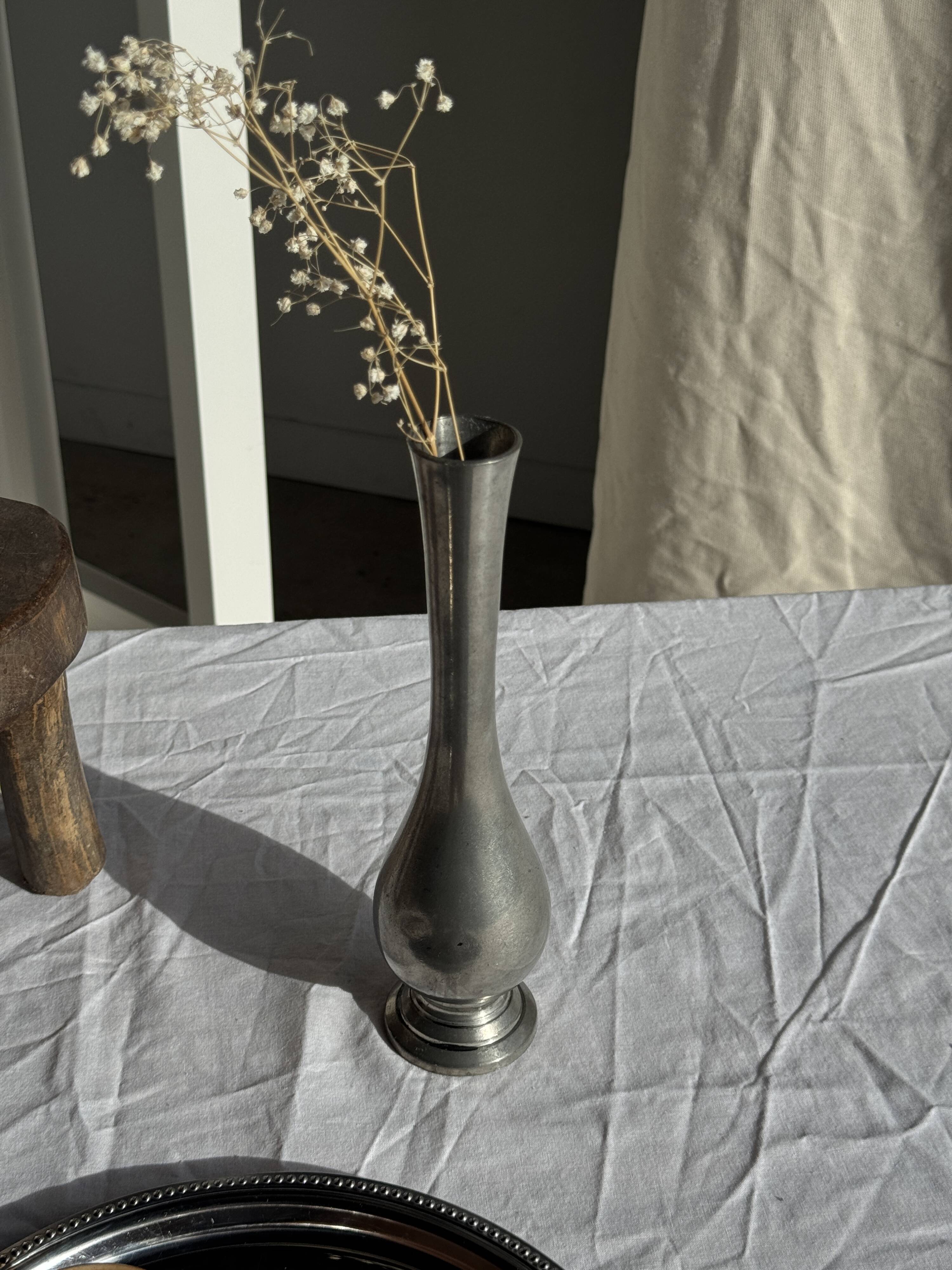 Vintage silver-plated floor vase