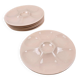 Set of 6 vintage Digoin powder pink oyster plates