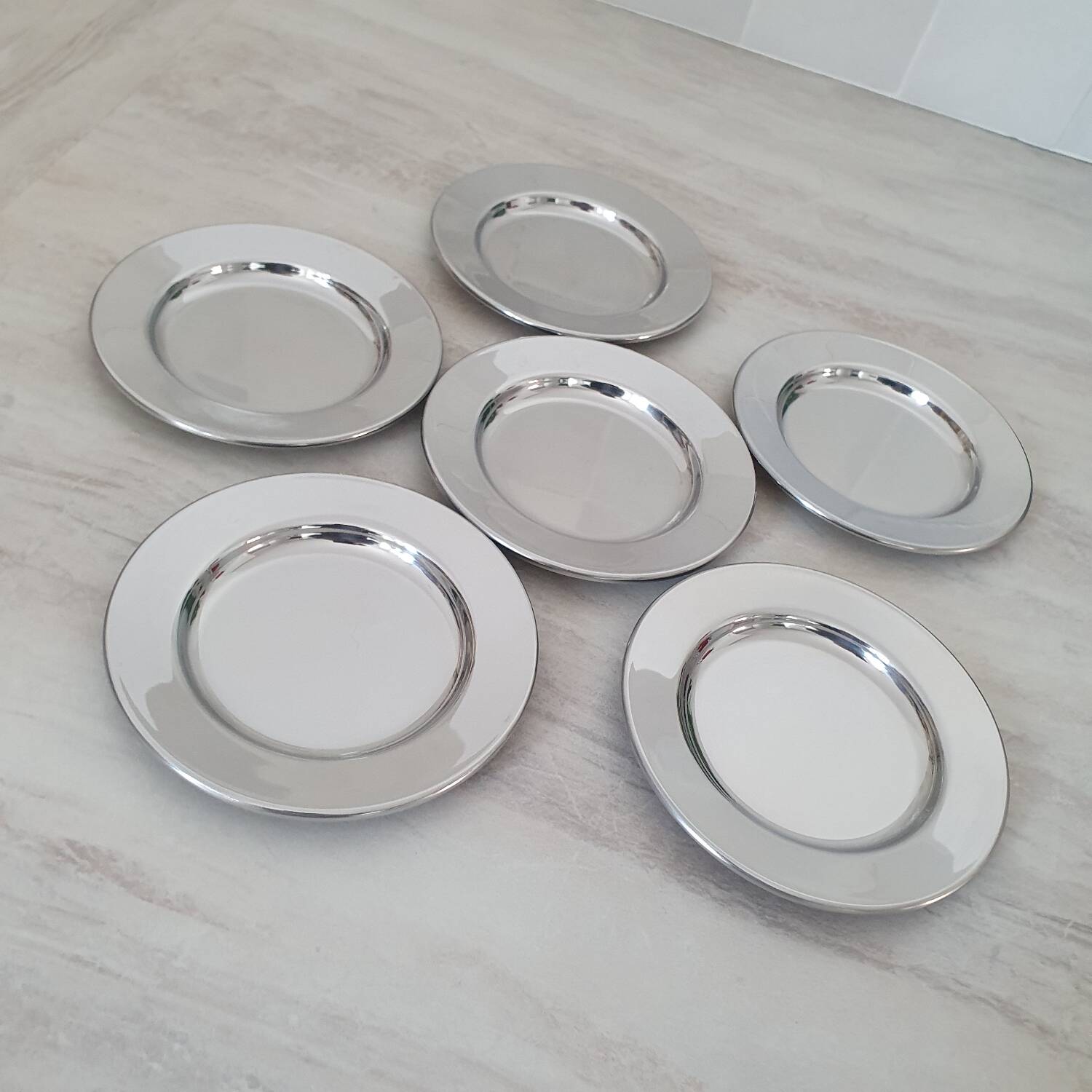 Alessi Alfra / Small presentation plates in 18/8 stainless steel