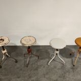 Vintage industrial stools, set of 4