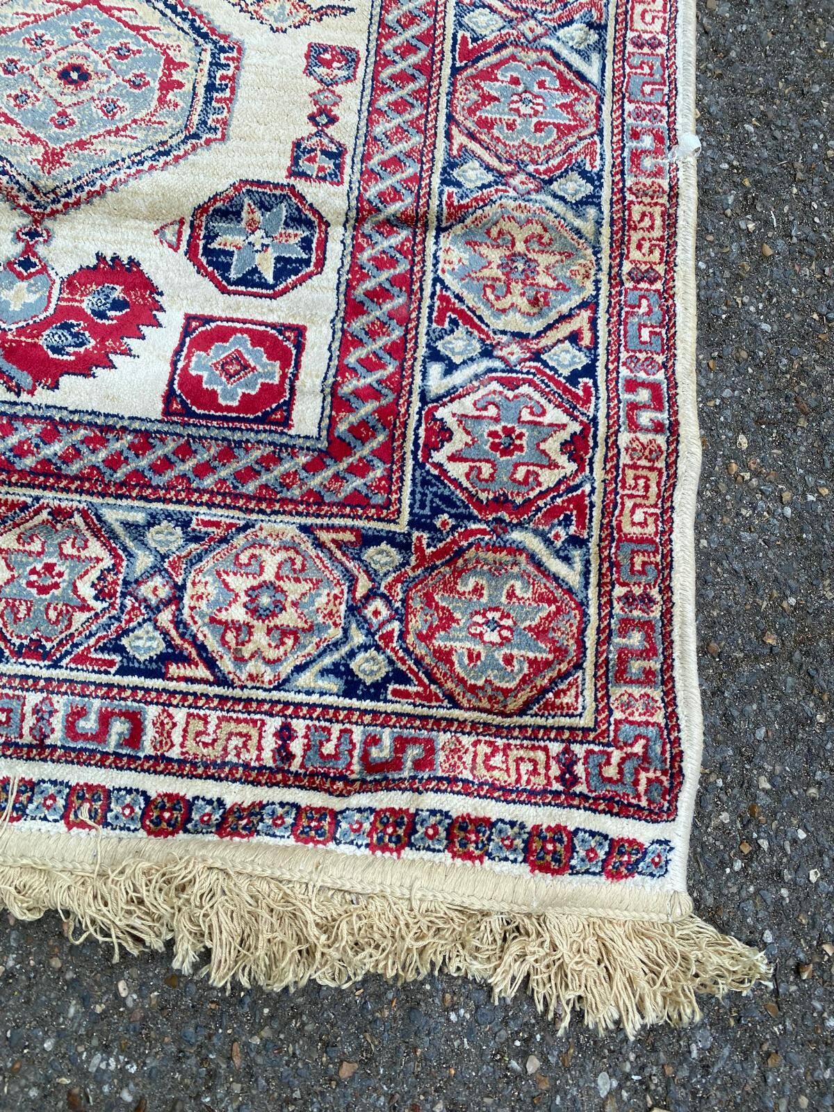 Persian braided rug Istanbul collection 120x170 burgundy ivory