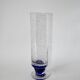 large glass vase by Biot with blue feet 1970