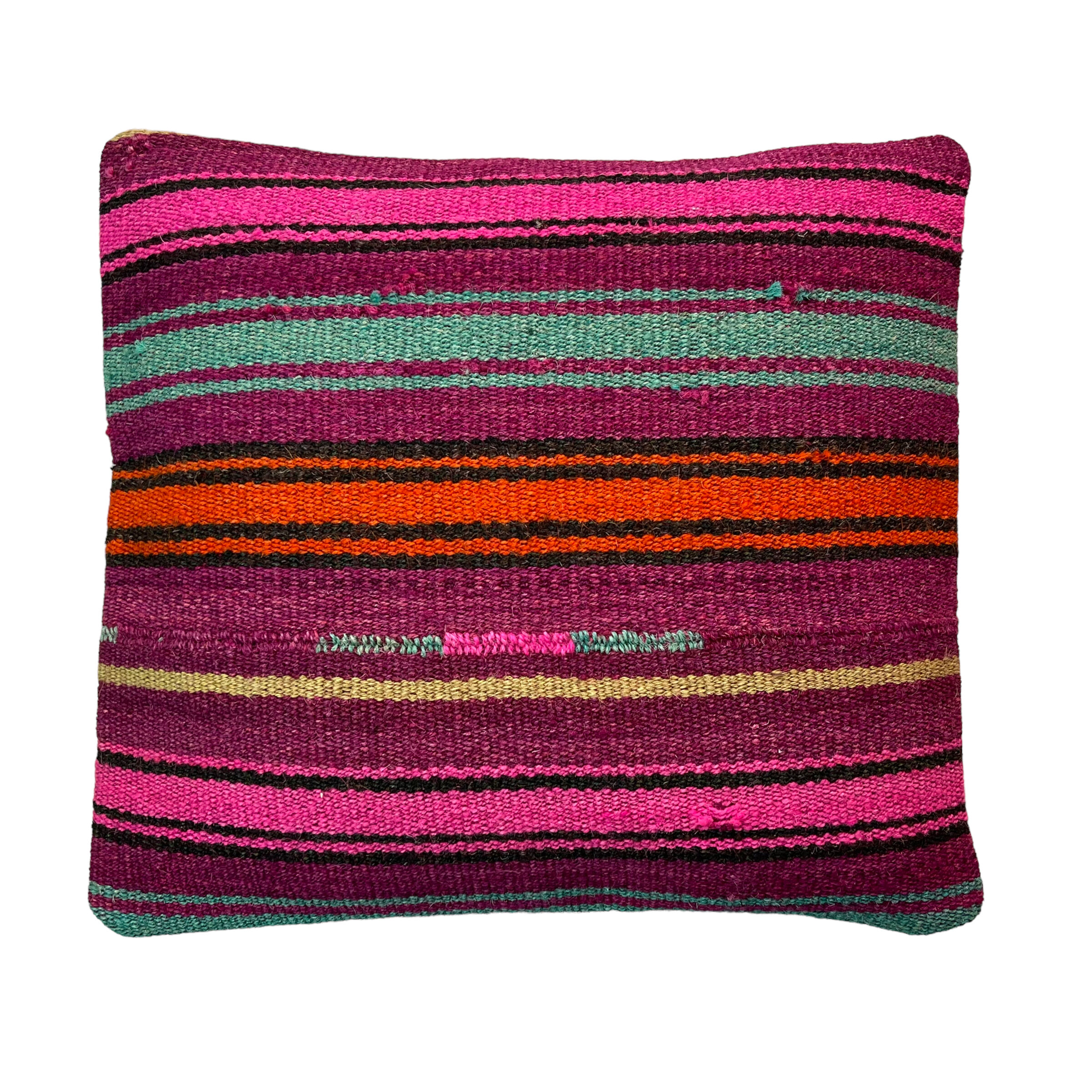 Vintage turkish kilim cushion cover , 40 x 40 cm