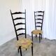 Vintage Paolo Buffa Chiavari Chairs: Mid-Century Modern Ladder Back Dining