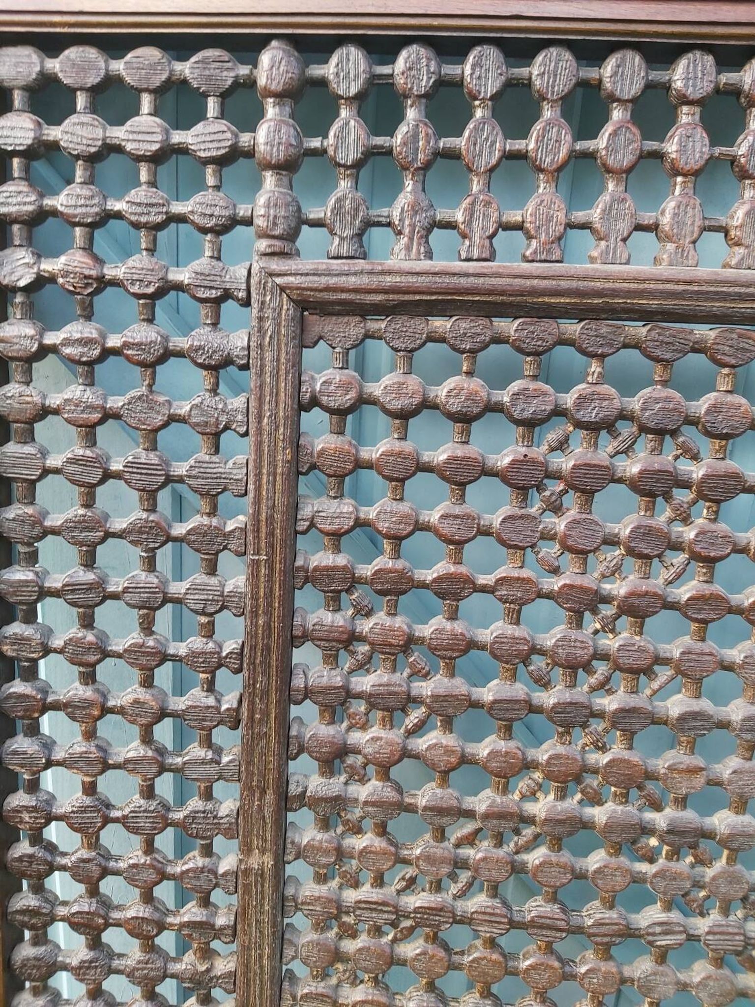 Screen, wooden panel