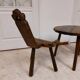 Coffee set coffee table and tripod low chairs - Spanish brutalist design - 1950s