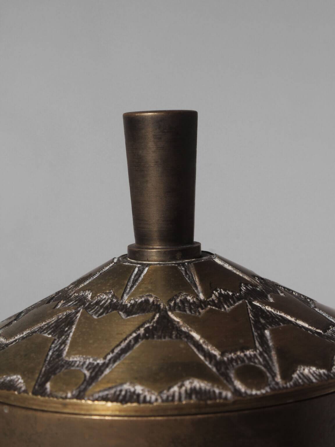 Danish Art Deco Bronze Lidded Jar From Nordisk Malm, 1930s