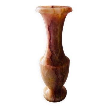Vase en onyx rose
