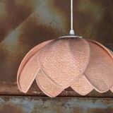 Suspension en rotin fleur
