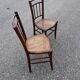 Pair of canned bistro chairs