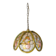 pendant lamp in rattan, bamboo, mother-of-pearl and brass 1970