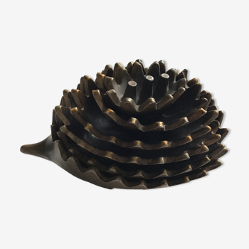 Bronze hedgehog ashtray