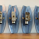 Set of 4 vintage wall lamps, Italian design