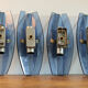 Set of 4 vintage wall lamps, Italian design
