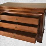 4-drawer chest of drawers in doweled cherry, Louis-Philippe style