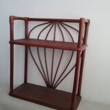 Rattan wall shelf