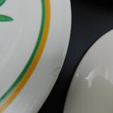 Digoin Sarreguemines cake dish and dessert plates