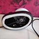 Black ceramic palm lamp and white opaline globe