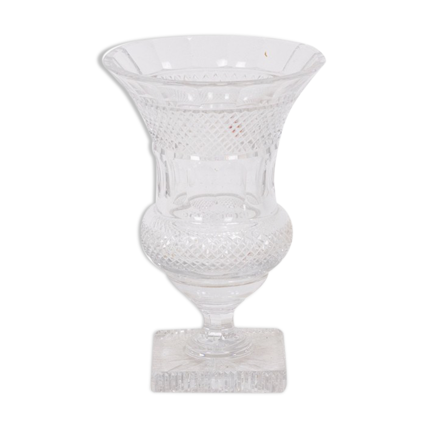 Medici-shaped crystal vase, twentieth century