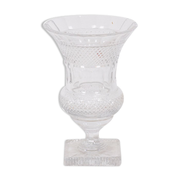Vase en cristal de forme Médicis, XXe siècle