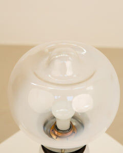 Glass lamp double lighting 70's