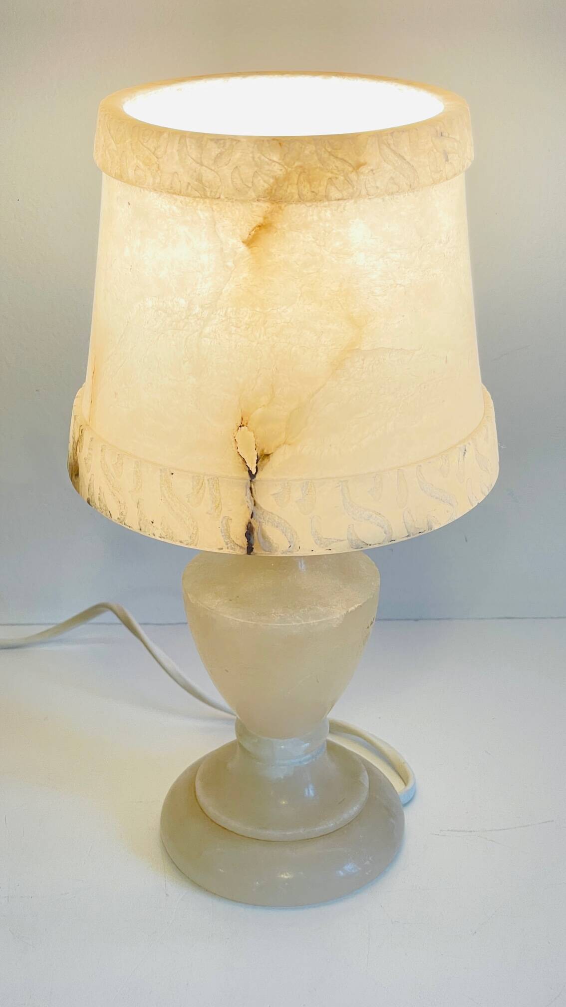 ALABASTER Marble Lamp 1970s
